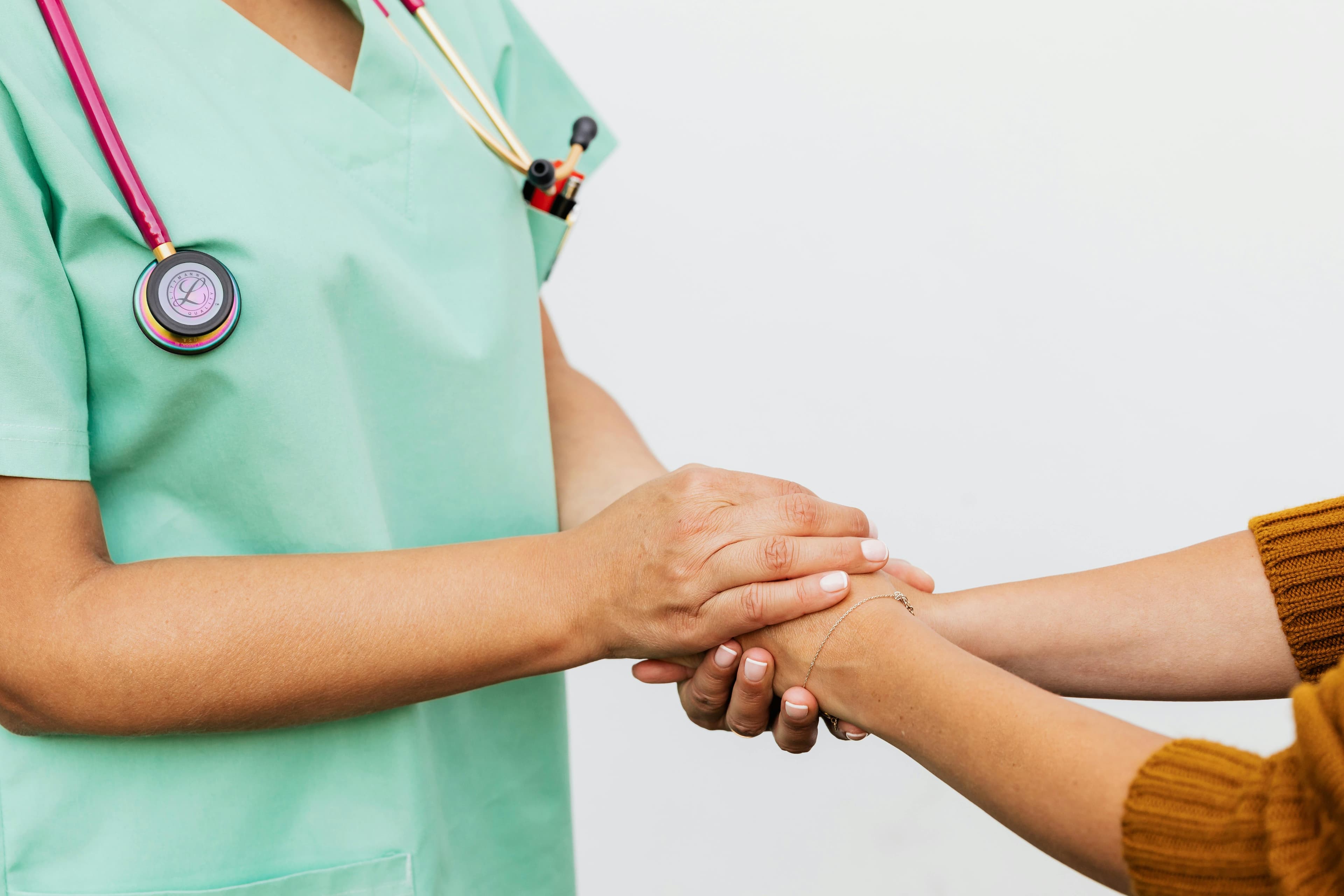 A medical professional preparing for a clinical visit
