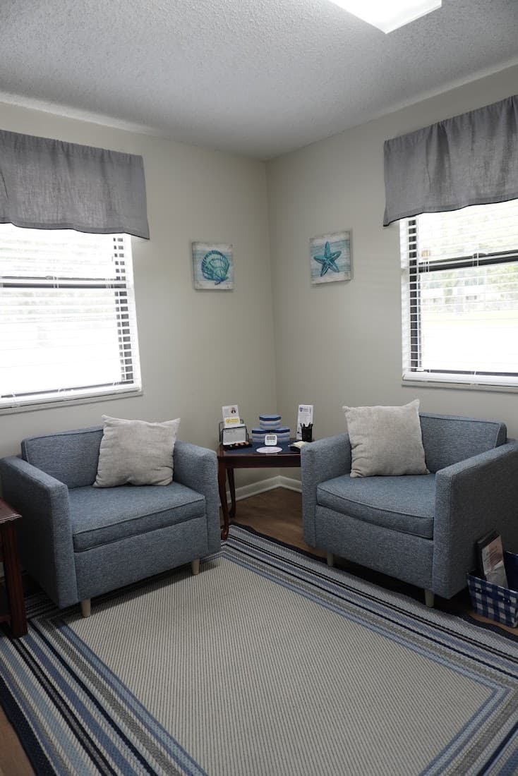Waiting area at the Clay County center